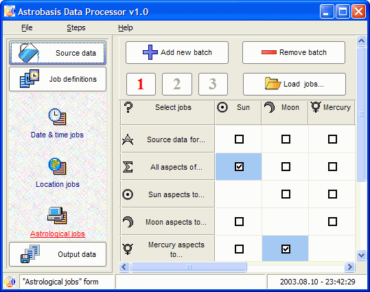 Astrobasis Data Processor Screenshot